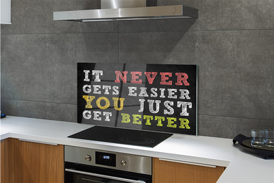 Szklany Panel Kolorowy Napis