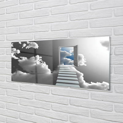 Panel Szklany Schody chmury drzwi
