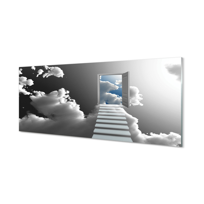 Panel Szklany Schody chmury drzwi