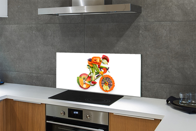 Szkło do Kuchni na Ścianę Artystyczna Postać z Warzyw