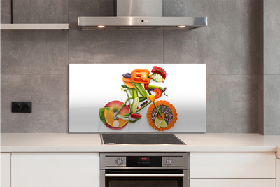 Szkło do Kuchni na Ścianę Artystyczna Postać z Warzyw