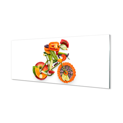 Szkło do Kuchni na Ścianę Artystyczna Postać z Warzyw