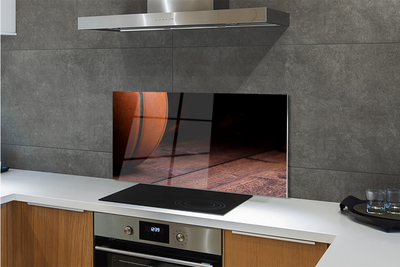 Szkło do Kuchni na Ścianę Piłka do Koszykówki na Parkiecie