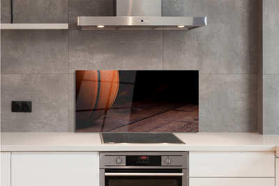 Szkło do Kuchni na Ścianę Piłka do Koszykówki na Parkiecie