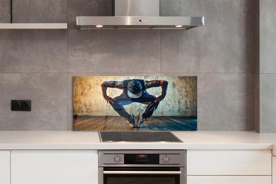 Panel szklany do Kuchni Tancerz Hip-Hop w Akcji