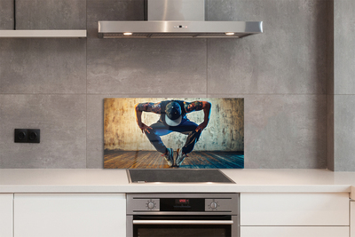 Panel szklany do Kuchni Tancerz Hip-Hop w Akcji