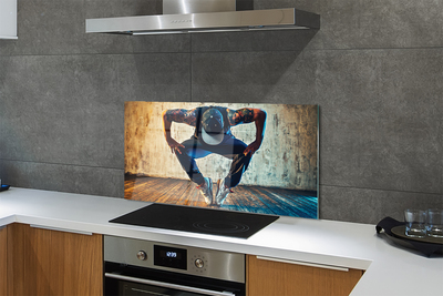 Panel szklany do Kuchni Tancerz Hip-Hop w Akcji