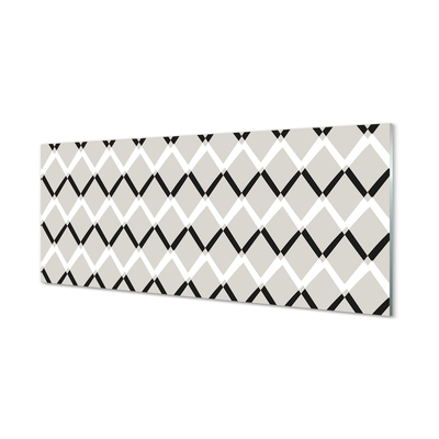 Panel szklany do Kuchni Szlachetny Wzór Diamentowy