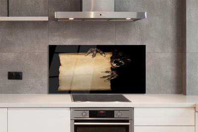 Panel szklany do Kuchni Szkic Mrocznej Postaci na Kartce