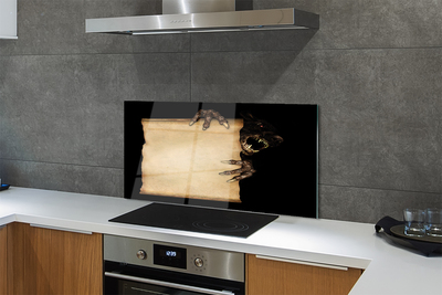 Panel szklany do Kuchni Szkic Mrocznej Postaci na Kartce