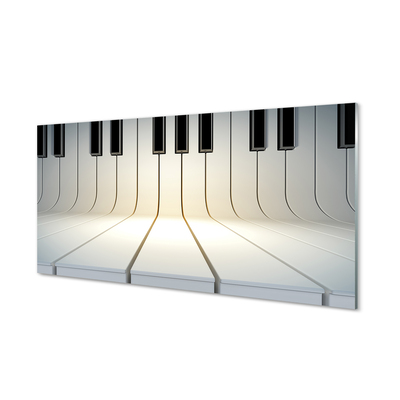 Szklany Panel Pianino klawisze