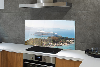 Szkło do Kuchni na Ścianę Statek przy Wyspie w Górach