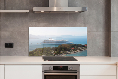 Szkło do Kuchni na Ścianę Statek przy Wyspie w Górach