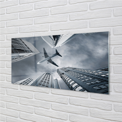 Panel nad Blat Kuchenny Samolot nad Miastem pod Chmurami