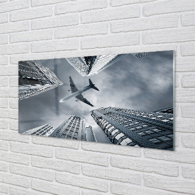 Panel nad Blat Kuchenny Samolot nad Miastem pod Chmurami