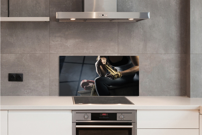 Szkło do Kuchni na Ścianę Determinacja w Rękawicach Bokserskich