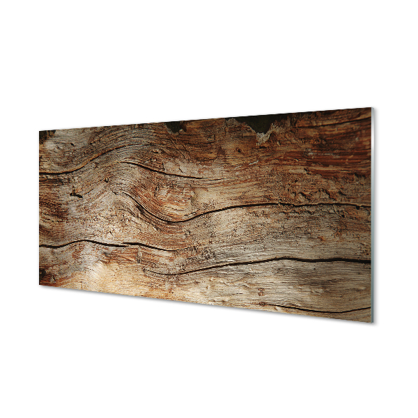 Szklany Panel Drewno deska słoje