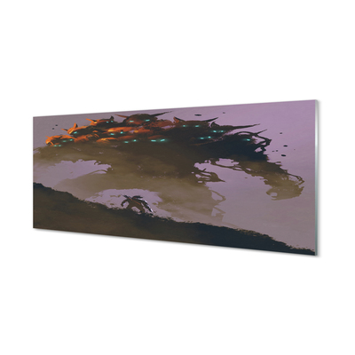 Panel szklany do Kuchni Mroczna Postać o Wielu Głowach