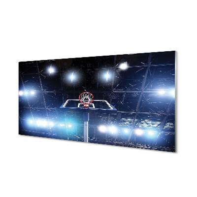 Szklany Panel Kosz w Blasku Reflektorów