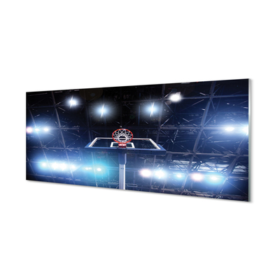 Szklany Panel Kosz w Blasku Reflektorów