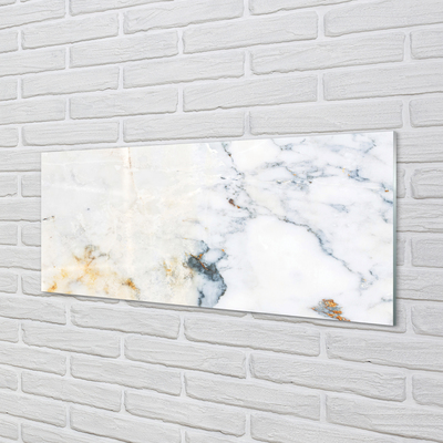 Panel szklany do Kuchni Biały Marmur na Ścianę