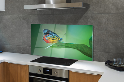 Panel nad Blat Kuchenny Motyl Odpoczywający na Liściu