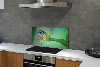 Panel nad Blat Kuchenny Motyl Odpoczywający na Liściu