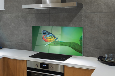 Panel nad Blat Kuchenny Motyl Odpoczywający na Liściu