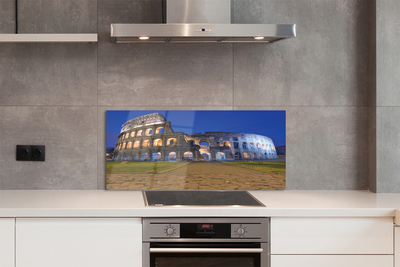Szkło do Kuchni na Ścianę Koloseum w Blasku Zachodzącego Słońca