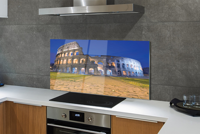 Szkło do Kuchni na Ścianę Koloseum w Blasku Zachodzącego Słońca