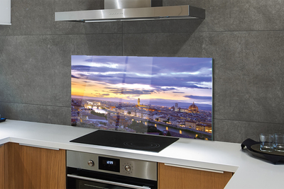 Panel Szklany Zachód Słońca nad Rzeką we Włoszech