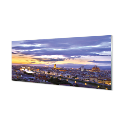 Panel Szklany Włochy Rzeka zachód słońca