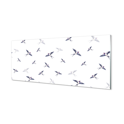 Panel Szklany Romantyczna Wizja Ptaków i Kwiatów