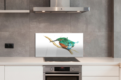 Panel Szklany Artystyczna Ilustracja Papugi
