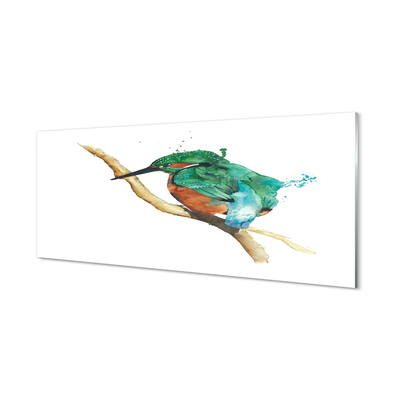 Panel Szklany Kolorowa malowana papuga