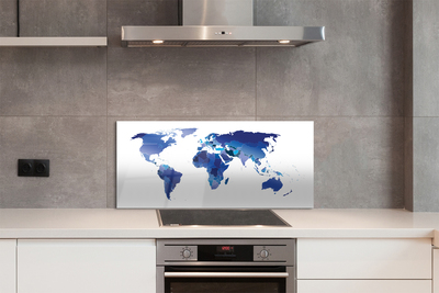 Panel nad Blat Kuchenny Kontury Świata w Błękicie