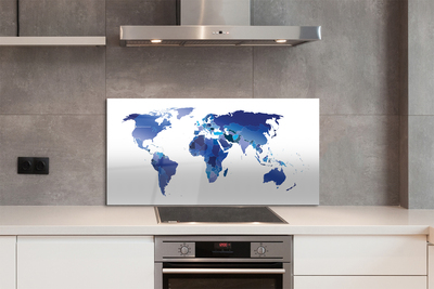 Panel nad Blat Kuchenny Kontury Świata w Błękicie