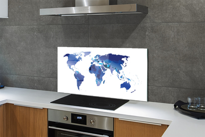 Panel nad Blat Kuchenny Kontury Świata w Błękicie