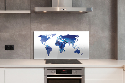 Panel nad Blat Kuchenny Kontury Świata w Błękicie