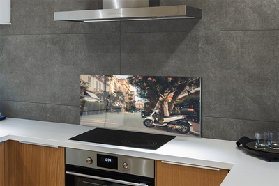 Szklany Panel Motocykle pod Palmami w Lecie