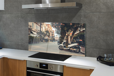 Szklany Panel Motocykle pod Palmami w Lecie