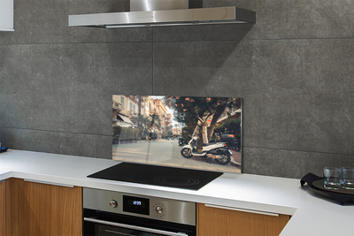 Szklany Panel Motocykle pod Palmami w Lecie