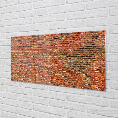 Szklany Panel Rustykalny Mur Ceglany