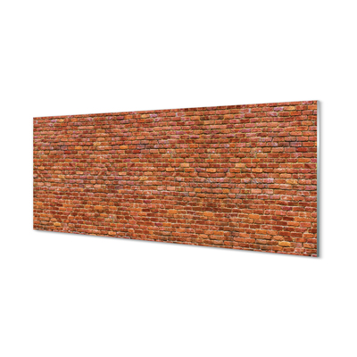 Szklany Panel Rustykalny Mur Ceglany