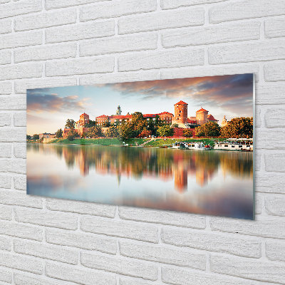 Panel nad Blat Kuchenny Zamek Królewski na Wawelu nad Wisłą