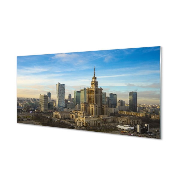 Panel Szklany Warszawa Panorama wieżowce