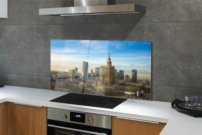 Panel szklany do Kuchni Nowoczesna Panorama Warszawy