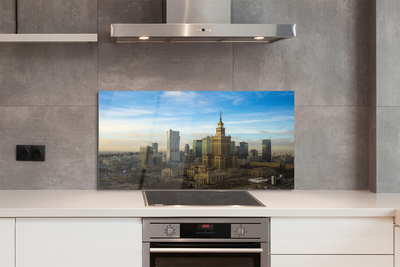 Panel szklany do Kuchni Nowoczesna Panorama Warszawy