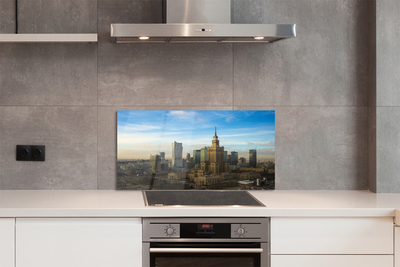 Panel szklany do Kuchni Nowoczesna Panorama Warszawy