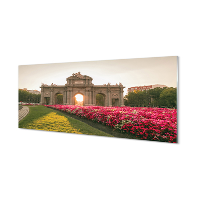 Szkło do Kuchni na Ścianę Monumentalna Brama Alcala w Madrycie